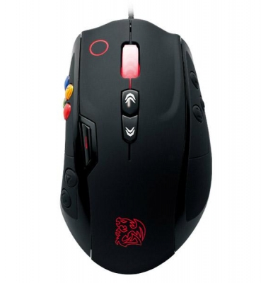 曜越 Tt eSPORTS VOLOS 狂戰機甲 電競滑鼠 黑色 MO-VLS-WDLOBK-01